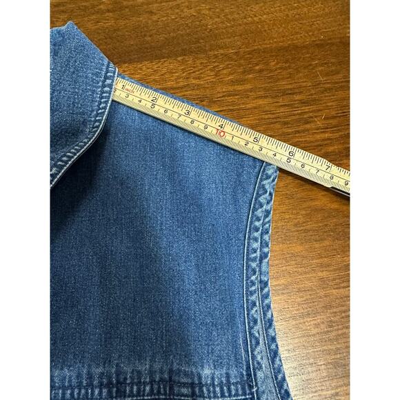 VTG Talbots Denim Top Women XL Y2K Clueless Grunge Coquette Festival Feminine - Picture 6 of 8